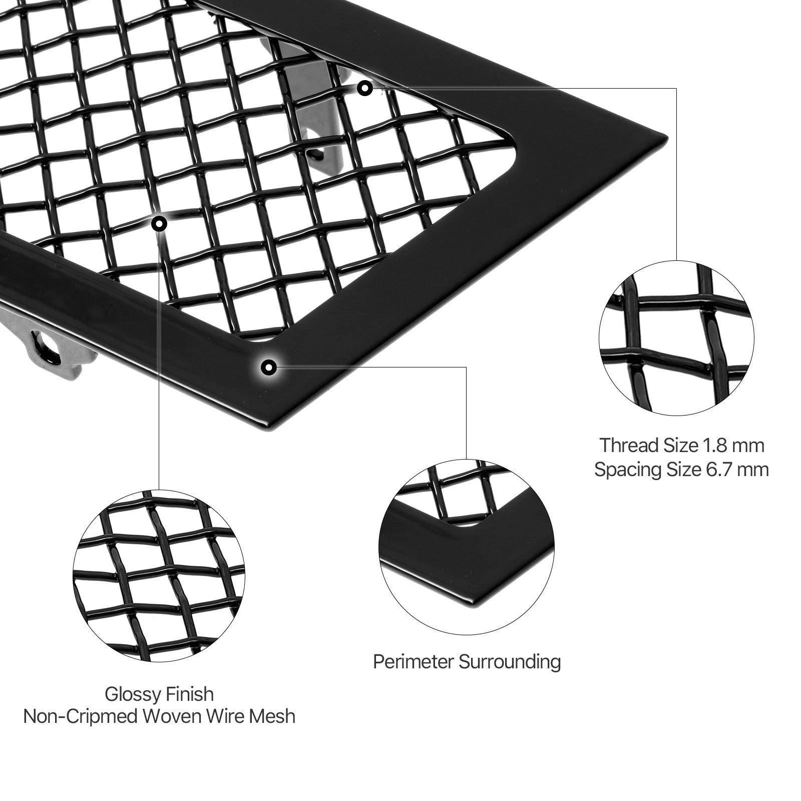 Lower Bumper Black Mesh Grille Insert for Cadillac CTS (2008-2014)