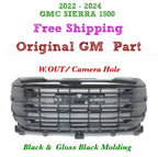 Front Upper Grille for GMC Sierra 1500 (2022–2024) #60 Black