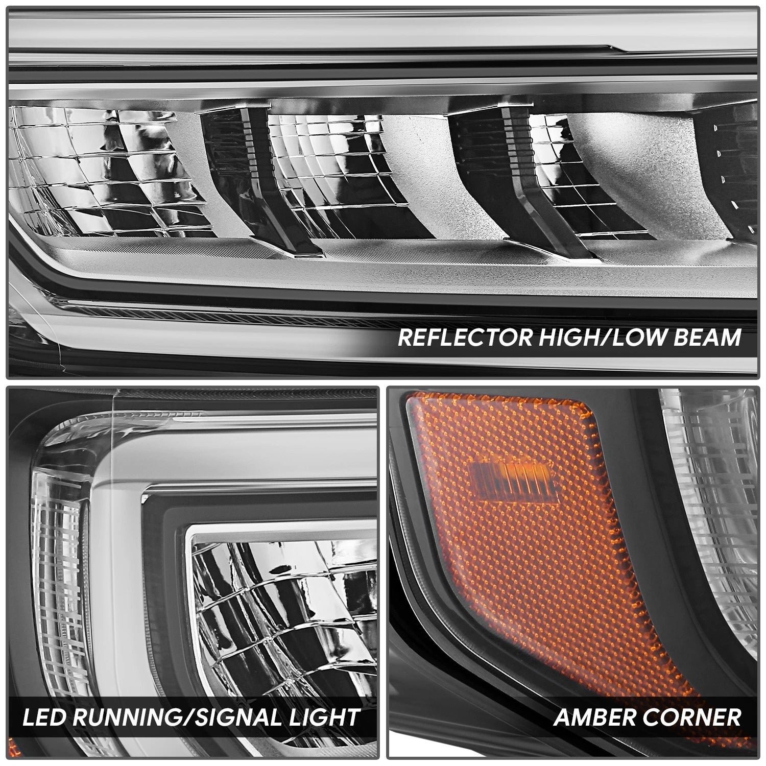 LED Headlight Assembly for GMC Acadia (2020–2023) - Right, Black, Amber