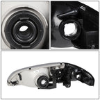 Set of 4 Smoked Headlights & Amber Corner Signal Lamps for Mazda 626 (1998–1999)