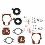 2Pcs Carburetor Rebuild Kit with Float for Johnson Evinrude 50-60 HP