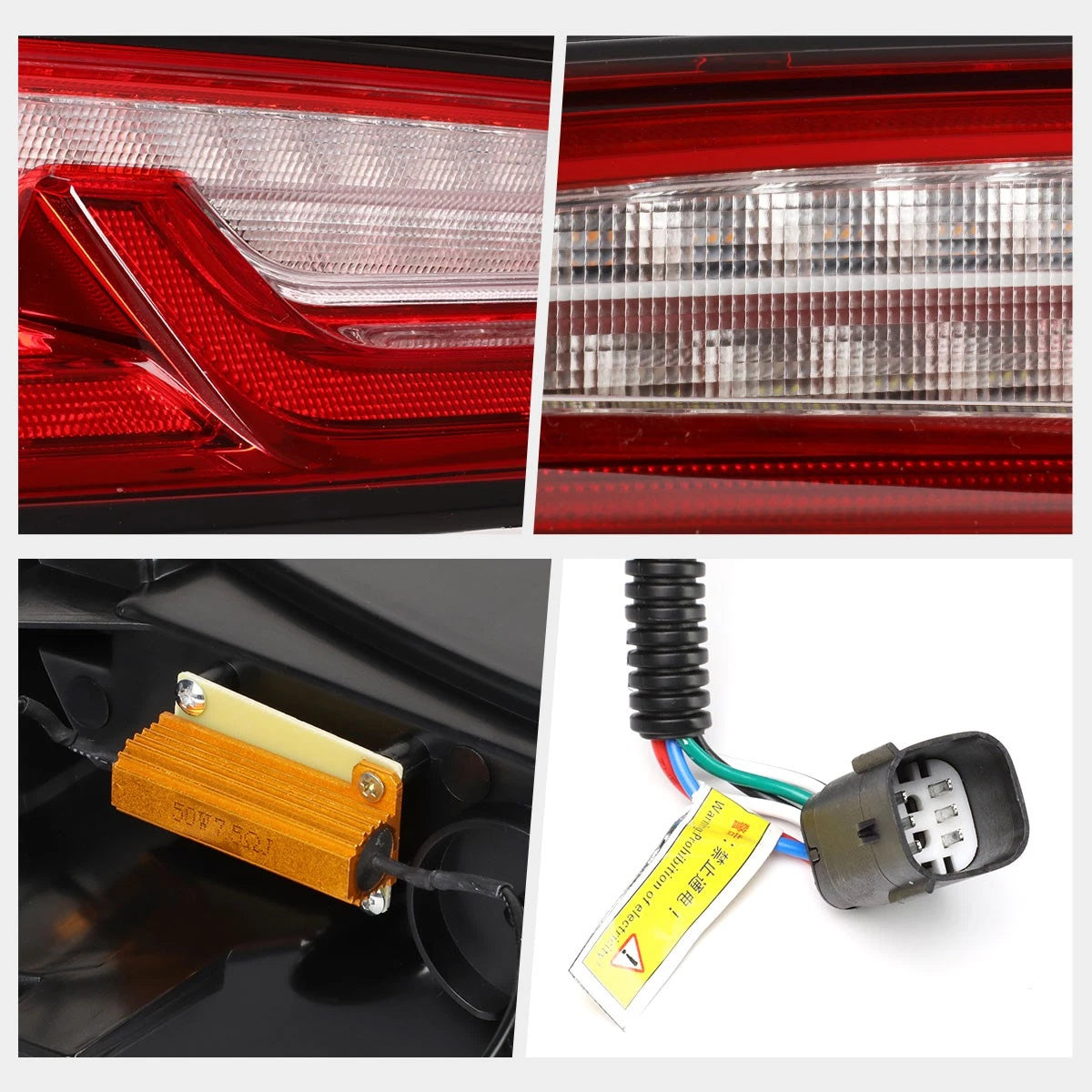 LED Bar Sequential Turn Signal Tail Brake Reverse Lights for Chevy Camaro (2016–2018)