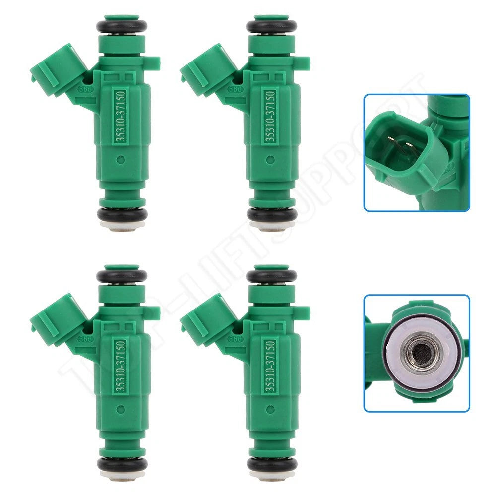 Set of 4 Fuel Injectors for Hyundai Accent, Santa Fe, Sonata, Tucson, Tiburon
