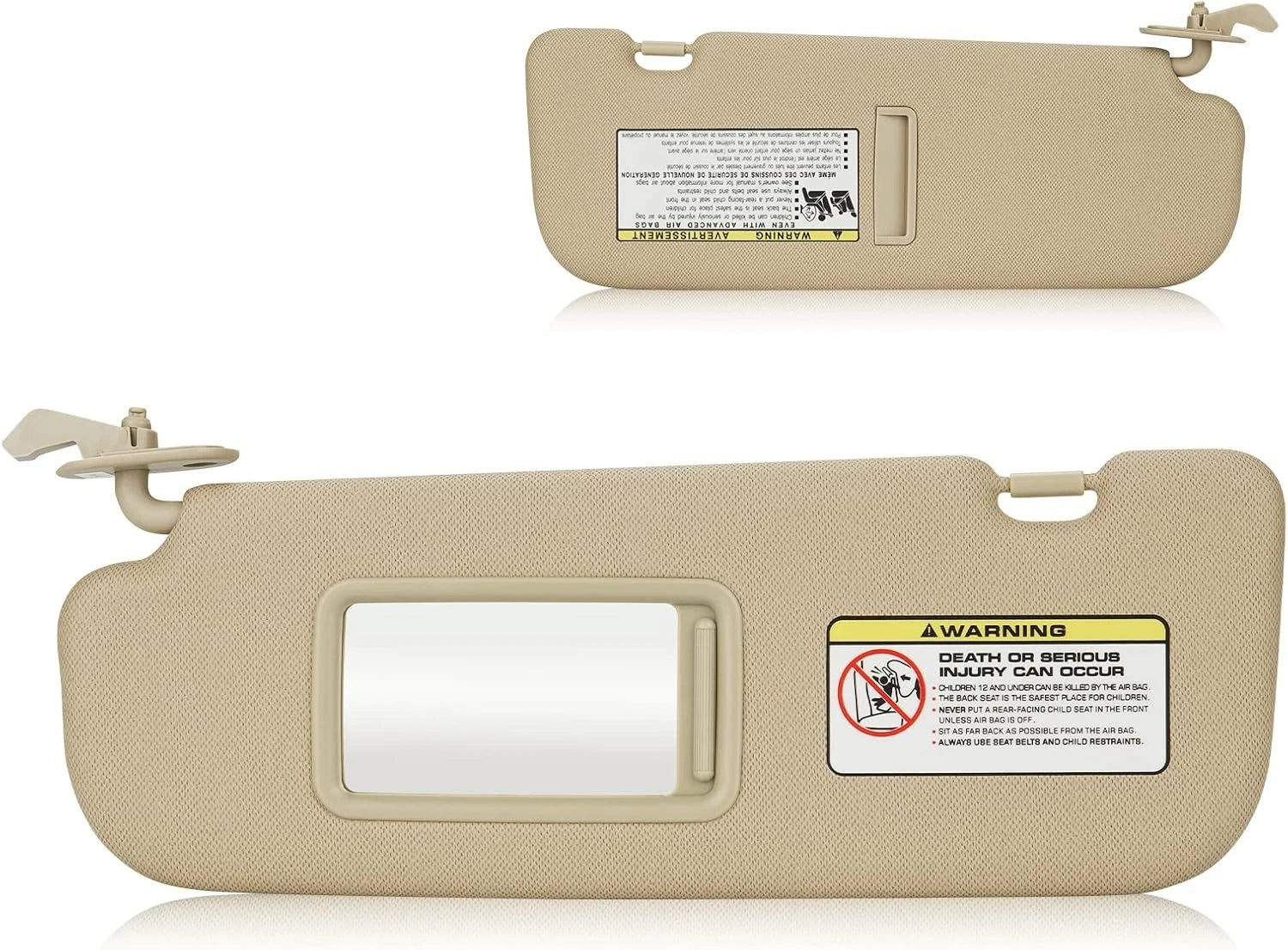 Left Sun Visor for Hyundai Elantra (2011–2015) 852103X000TX Beige