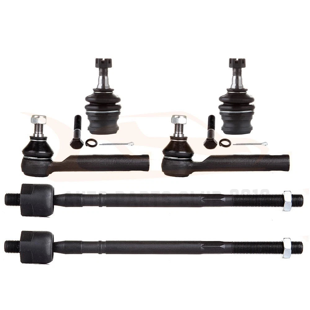 Set of 6 Inner Outer Tie Rods Lower Ball Joints for Subaru Legacy (1998–2004)