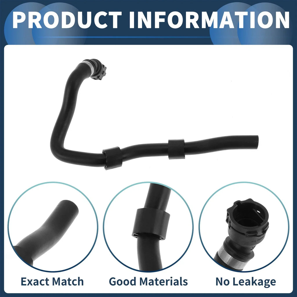 HVAC Heater Hose for BMW X3 E83 (2007 - 2010) Rubber Black