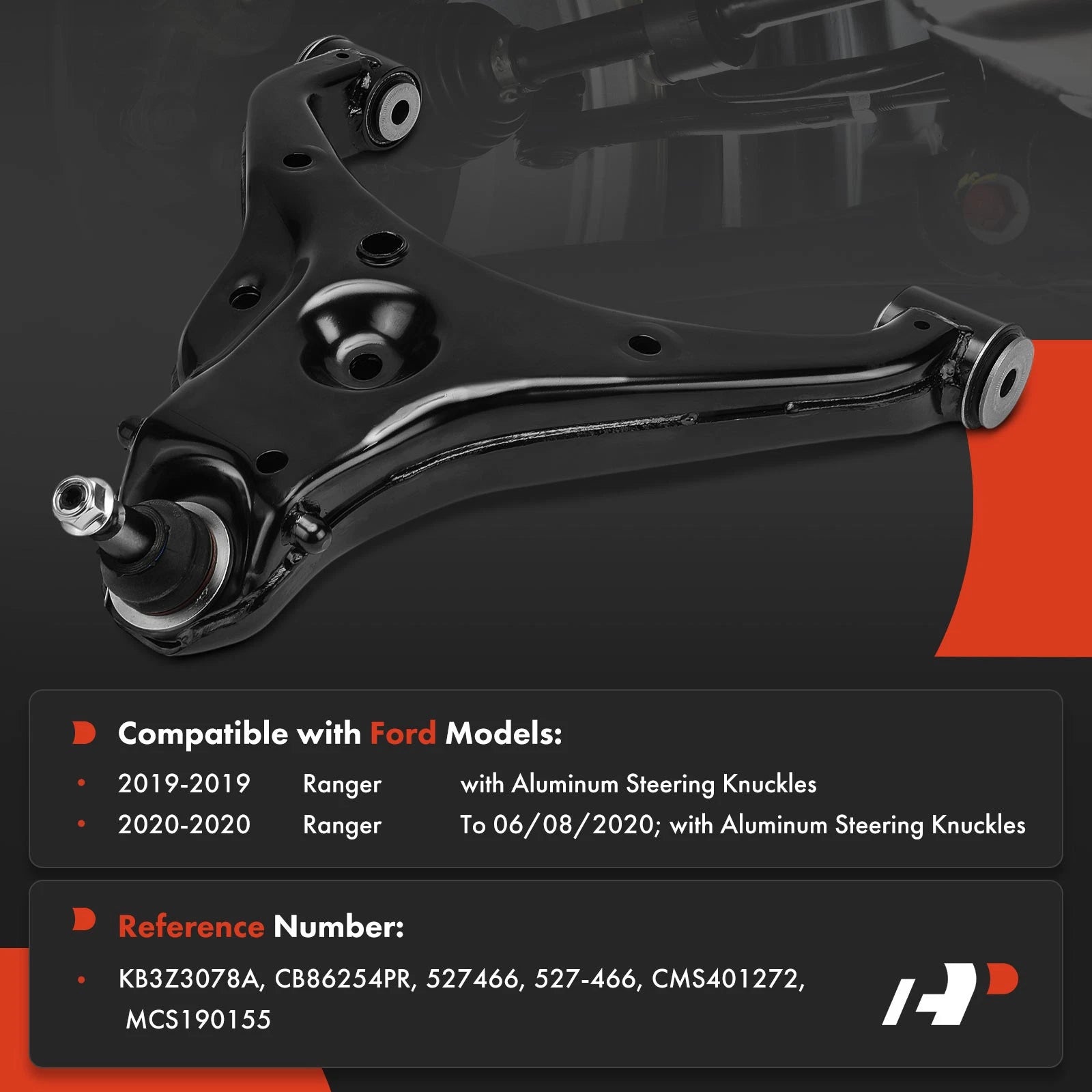 Front Right Lower Control Arm with Ball Joint for Ford Ranger (1998-2011)