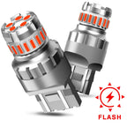 2X AUXITO 7443 Red LED Strobe Blinking Signal Brake Light Bulbs W21/5W G