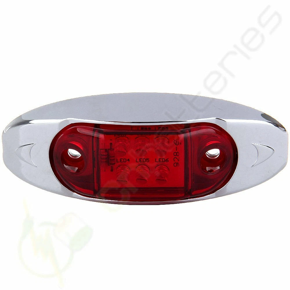 Pack of 10 LED Trailer Side Marker Clearance Running Light Red Lamp