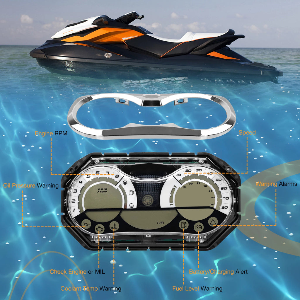 LCD Speedometer Gauge Cluster for Sea Doo RXP RXT GTX (2006–2011)