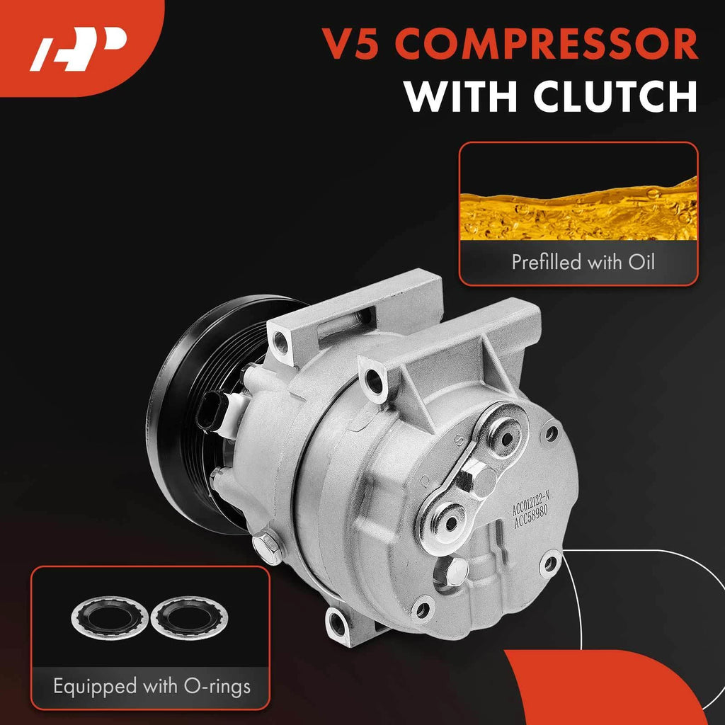 A/C Compressor with Clutch for Chevrolet Beretta Buick Skylark (1987–1996)
