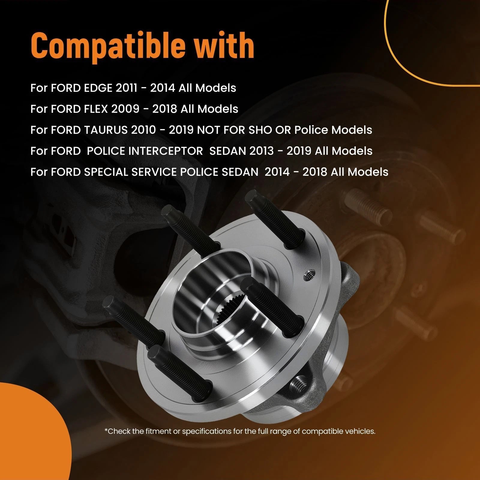 Rear Wheel Hub Bearing Kit for Ford Flex Taurus Lincoln MKS (2009–2019) 513275 951-804 5-Lug
