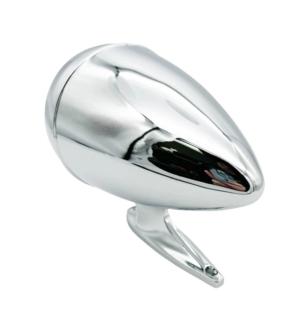 LH Premium Bullet Style Chrome Side Mirror Replacement for Ford Mustang (1965–1968)