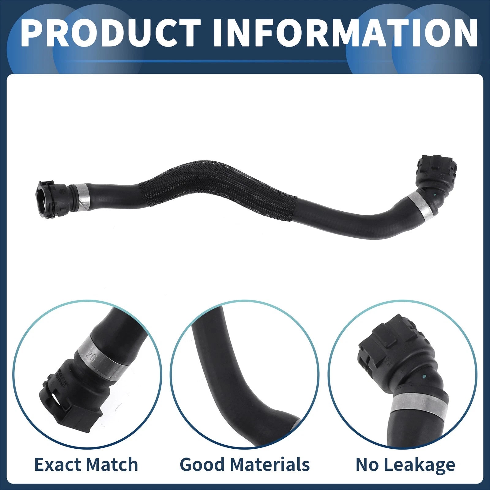 Radiator Hose for BMW X1 (2012–2015) & Z4 (2012–2016) No. 17127612446 Rubber