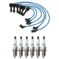 NGK Wire Set & Denso 6 Double Iridium Spark Plugs for Stealth 3000GT (1991–1999)