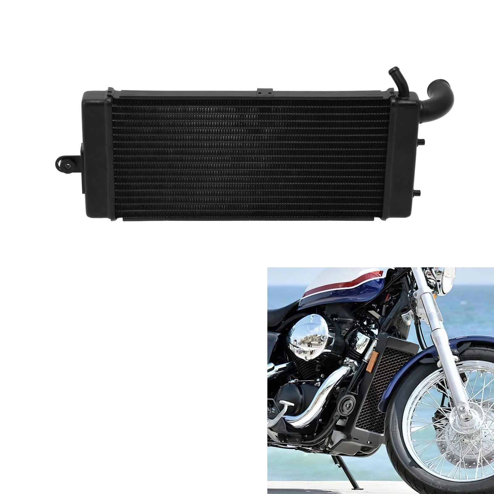 Radiator Cooler for Honda Shadow VT400 VT750 (2010–2014) Aluminum