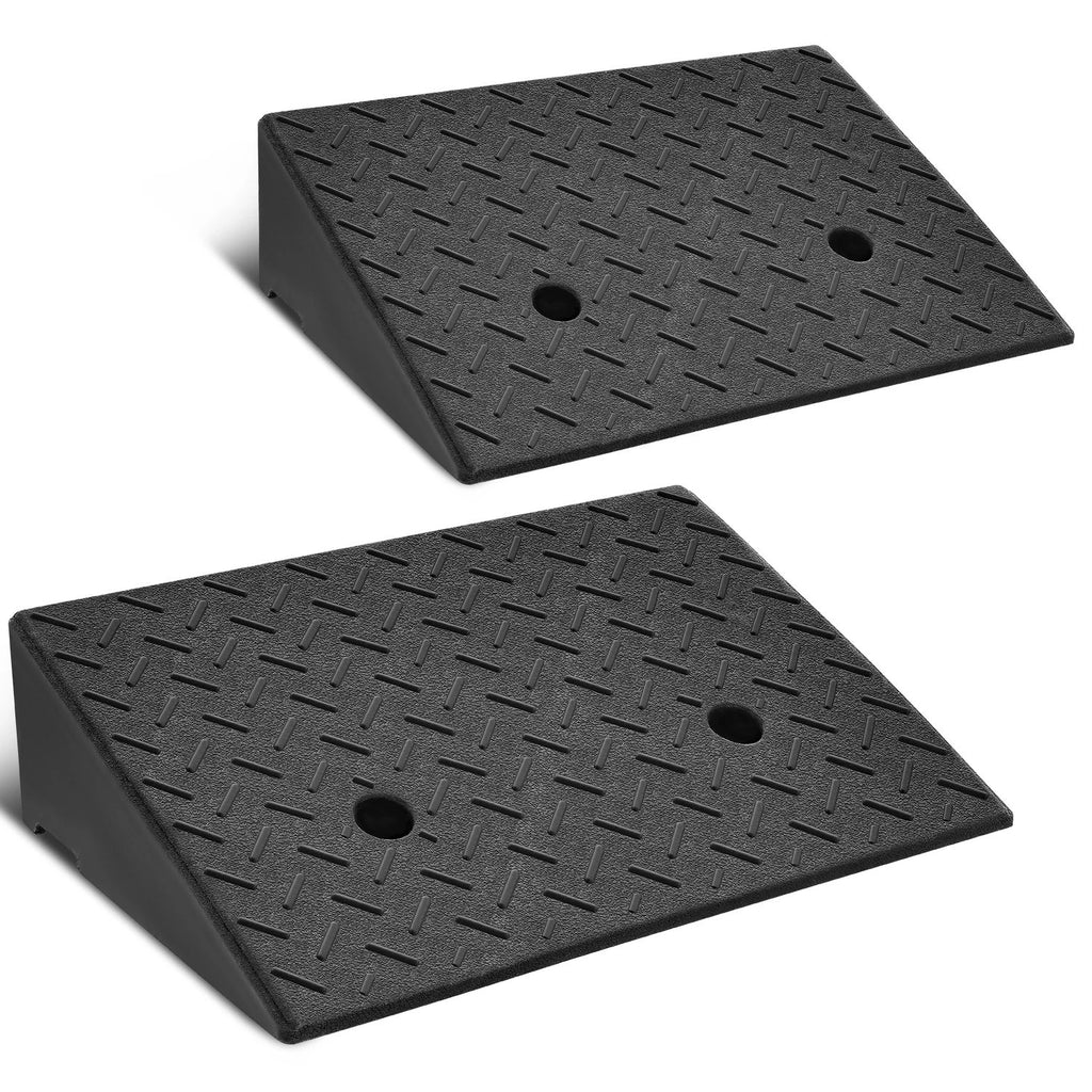 Set of 2 Curb Ramps 19.7"L x 11.8"W x 4.3"H 8800lbs Capacity