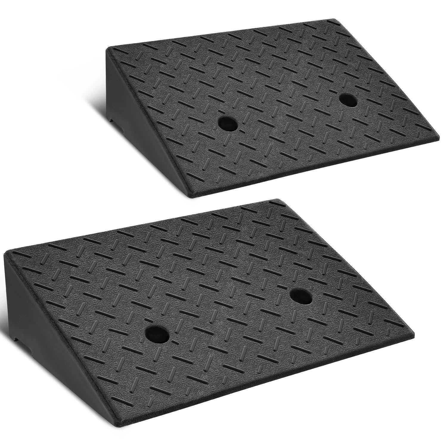 Set of 2 Curb Ramps 19.7"L x 11.8"W x 4.3"H 8800lbs Capacity
