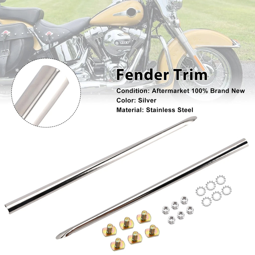 Front Fender Spears Trim for Harley Touring Road King (1982–2023) Softail (1986–2017)