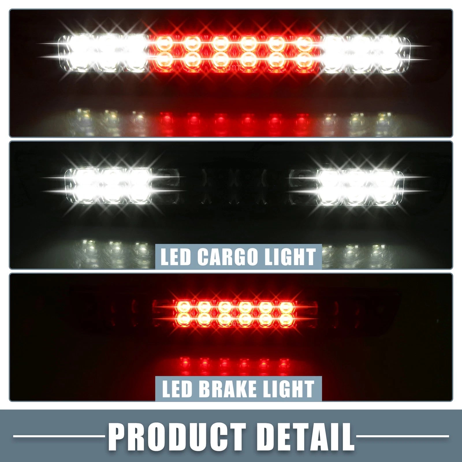 High Mount Stop Light 55077263AB for Dodge  Chrome Smoked Lens