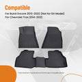 Set of 4 All-Weather Floor Mats for Buick Encore, Chevy Trax (2013–2022)
