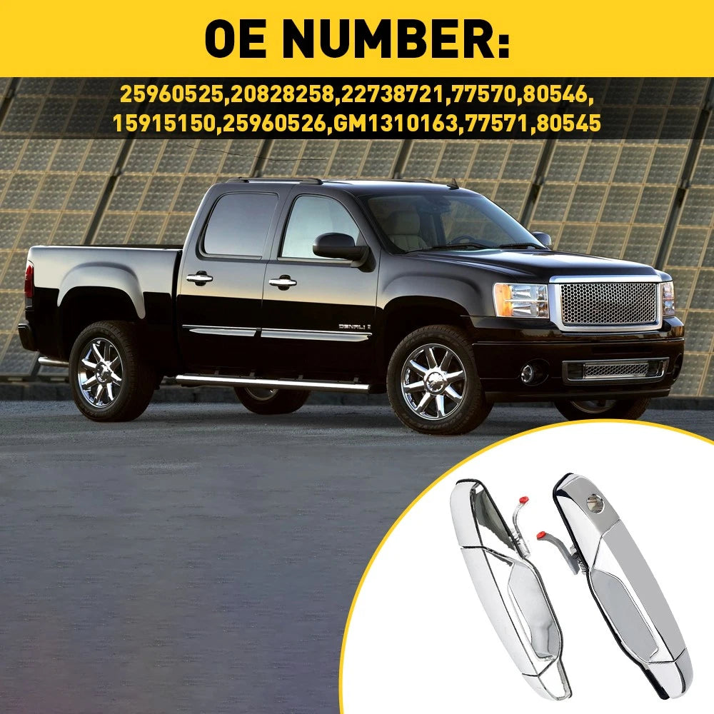 Chrome Door Handle Right RH Front for Chevy GMC Pickup Truck (EV)