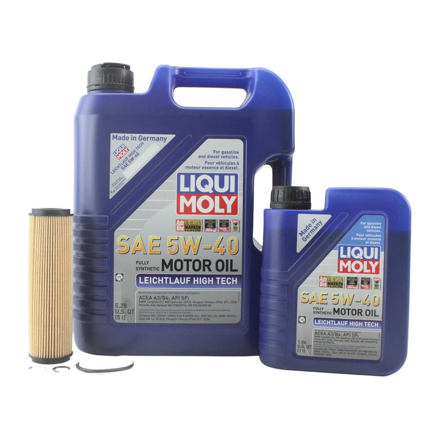 6L Liqui Moly Leichtlauf High Tech 5W-40 Oil Change Kit for Mercedes M271 (2003–2012)