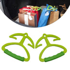 2X Grocery Bag Holder with Soft Grip Handle for Heavy Loads