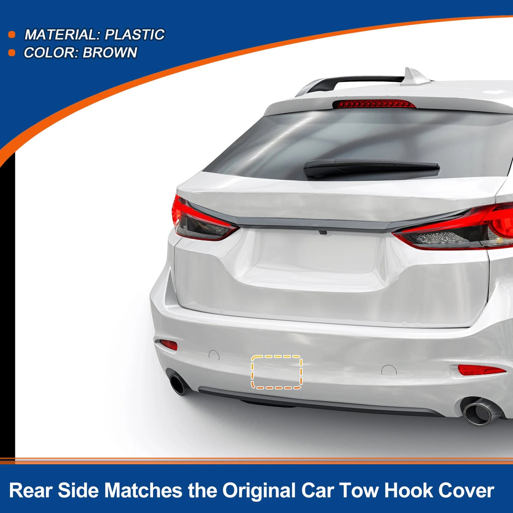 Rear Right Tow Hook Cover for Mazda 6 Atenza (2018–2021) Brown