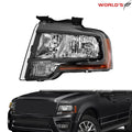 Halogen Headlight for Ford Expedition (2015–2017) Black Left Side