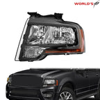 Halogen Headlight for Ford Expedition (2015–2017) Black Left Side