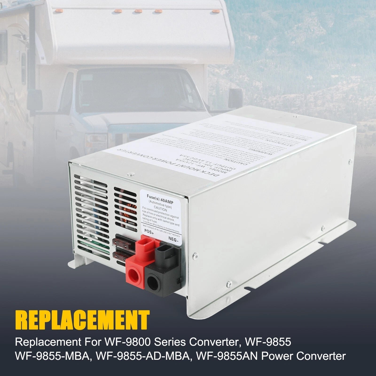55 Amp Deck Power Converter for RV Trailer Camper (12V)