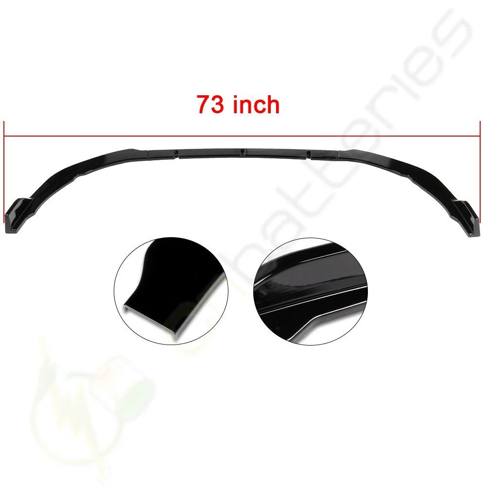 Front Bumper Lip for Toyota Camry LE (2019–2020) Glossy Black