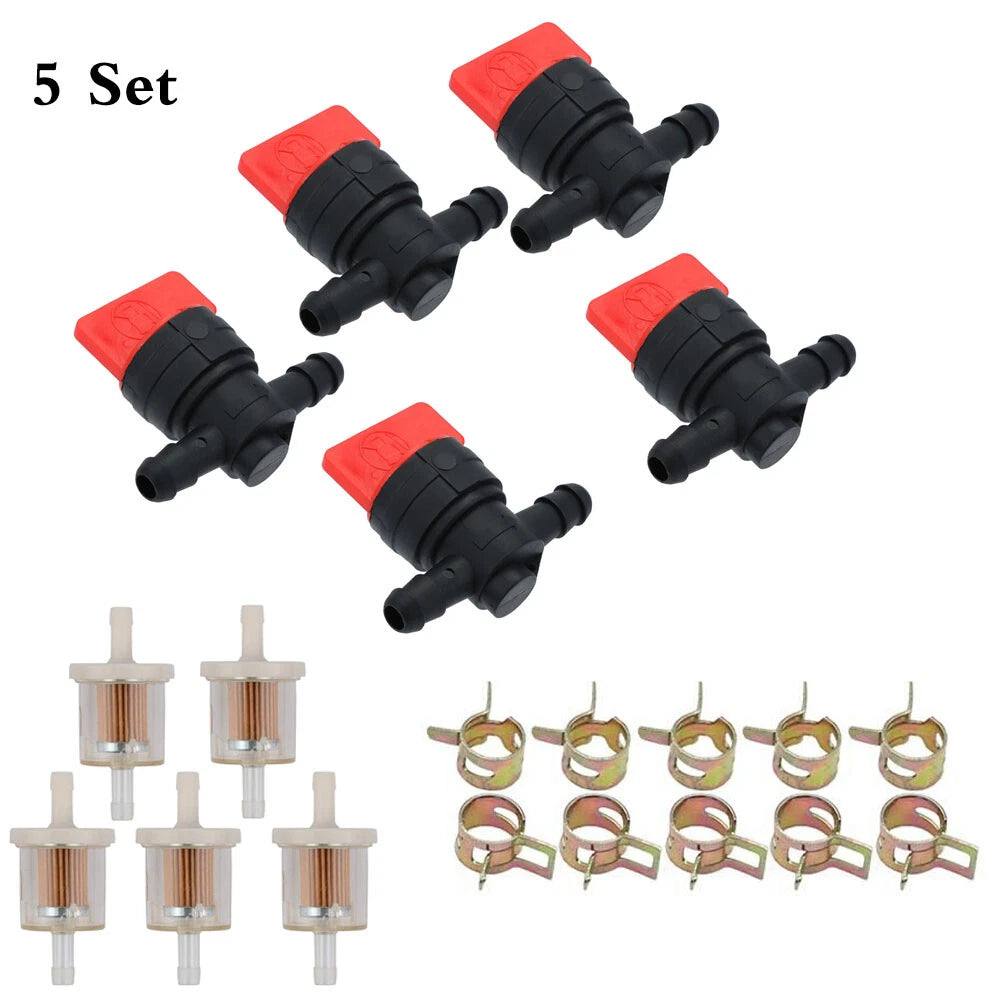 5Pcs In Line Fuel Filter Shut Off Valve Clamp for B & Stratton (N/A)