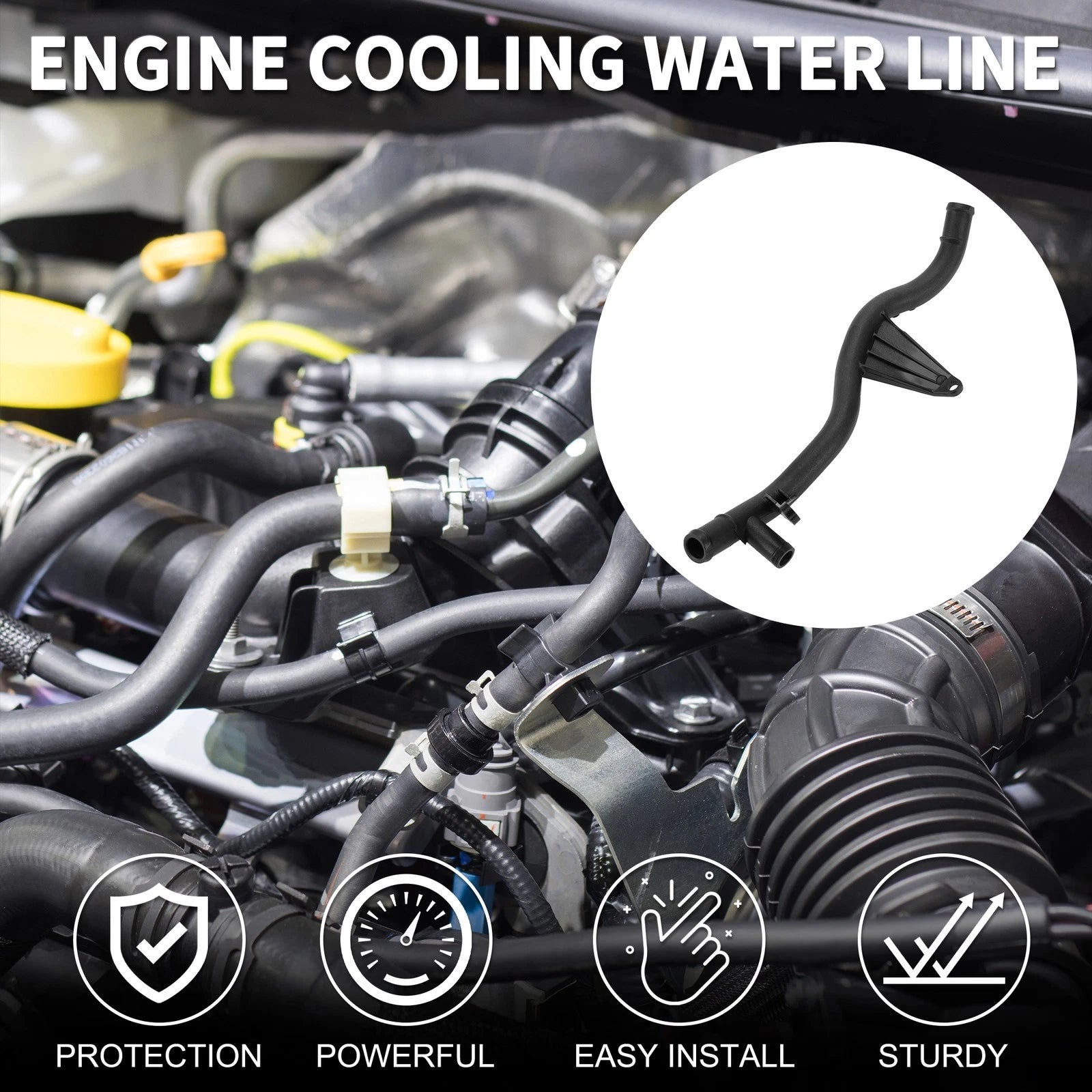 Engine Cooling Water Line for Audi A3 Quattro (2015–2020) No. 5Q0121070BR/5Q0121070AB