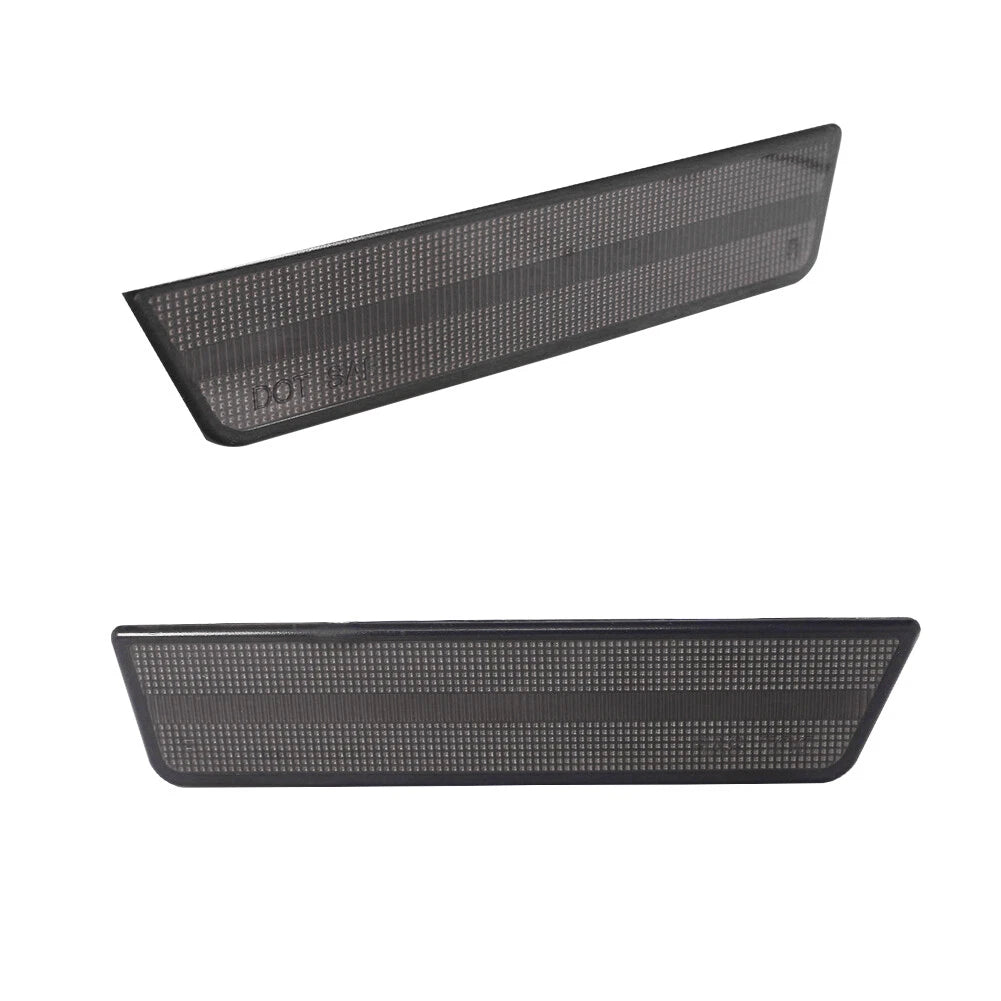 2Pcs Smoked Black Lens Front Side Marker Housing for Dodge Challenger (2008–2014)