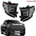LED Headlights for GMC Sierra 1500 SLT/Denali (2022–2024) Left + Right