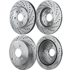 Front & Rear Brake Disc Rotors for Nissan Frontier, Suzuki Equator (2009–2012)