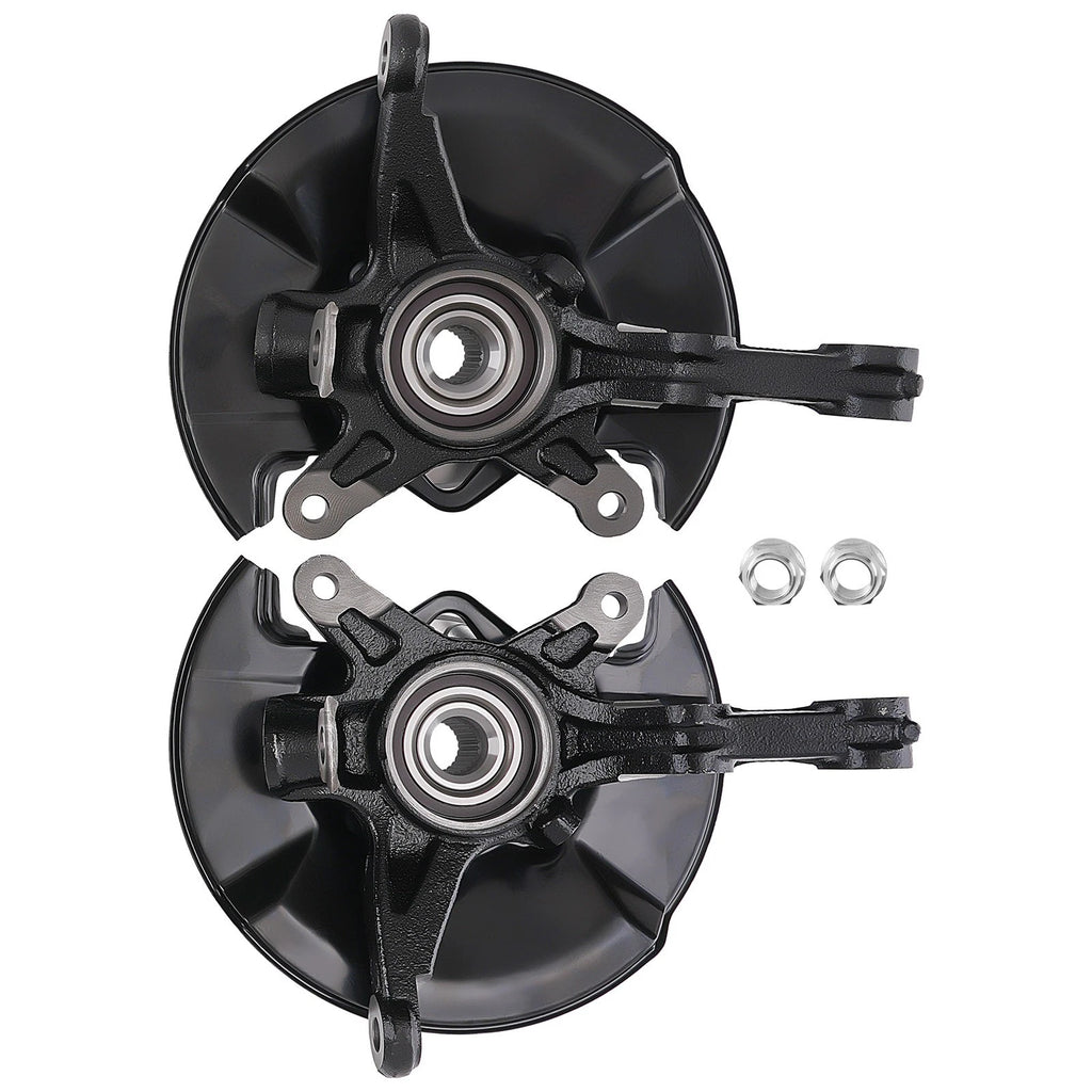 Pair Front Steering Knuckle & Wheel Hub Bearing for Honda LX (2008) 698-451