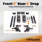Suspension Drop Kit with Shocks for Silverado Sierra C1500 V8 (1988–1998)