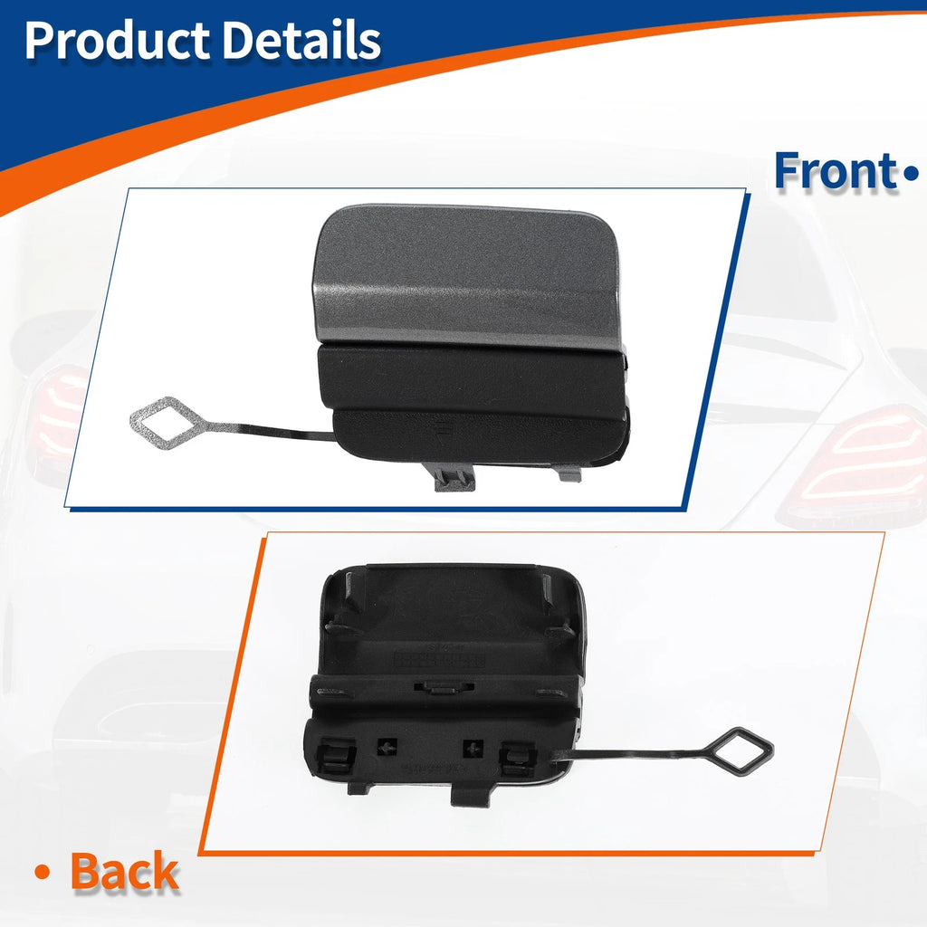 Rear Car Bumper Tow Hook Cover for Mercedes-Benz C-Class (2015–2021) No.A2058853303 Grey