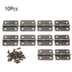 10x Mini Hinge for Jewelry Chest Gift Box (25mm x 18mm) Antique Bronze