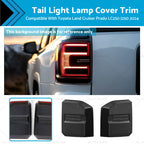 2X Tail Light Lamp Cover Trim for Toyota Land Cruiser Prado (2024)
