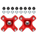 2X Rear Red Wheel Hubs w/Nuts for Honda TRX250 300 400 X EX TRX450R TRX450ER