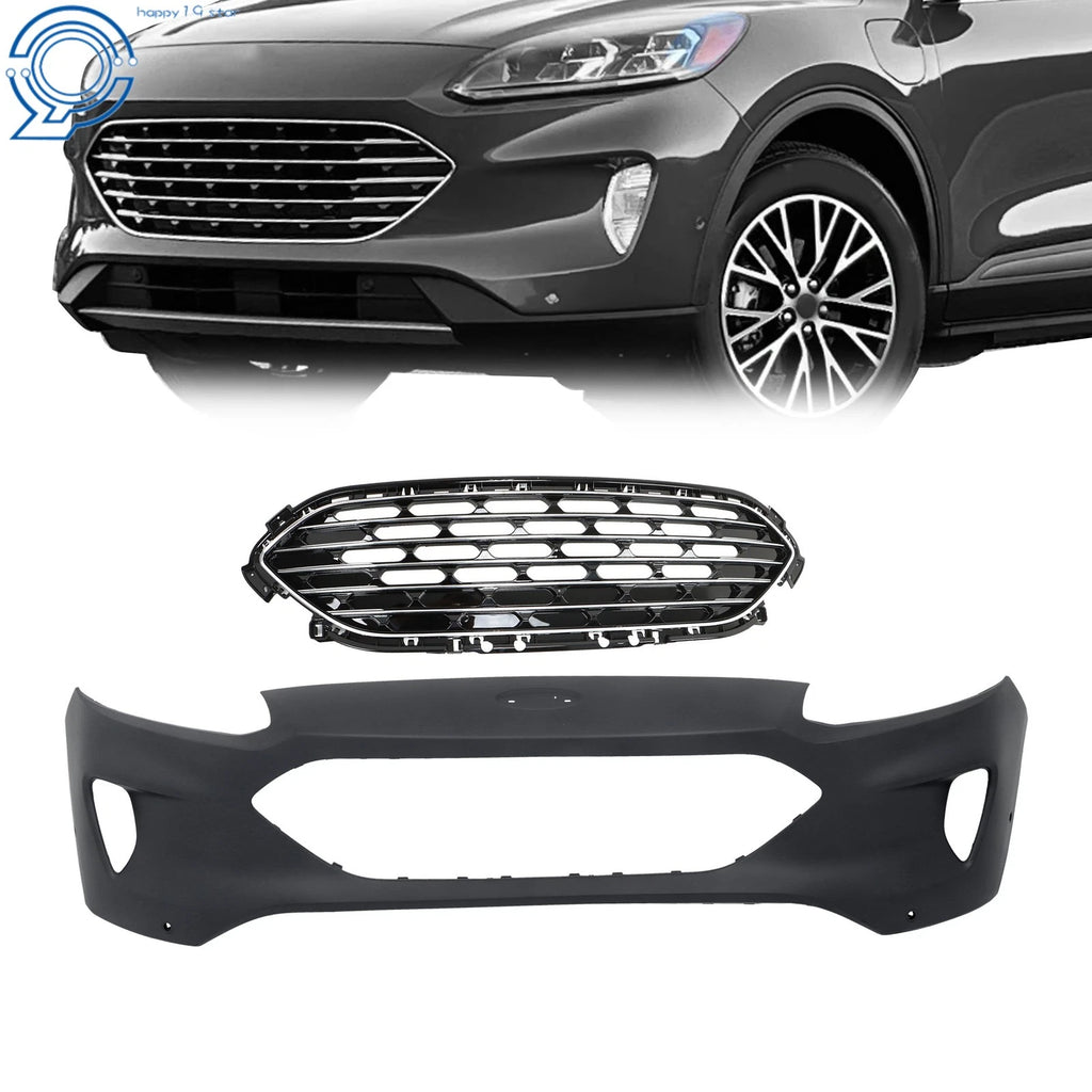 Complete Front Bumper & Chrome Grille for Ford Escape (2020-2022)