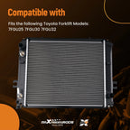Aluminum Core Radiator for Toyota Forklift 7FGU25/7FGU30/7FGU32 (2000–2023)