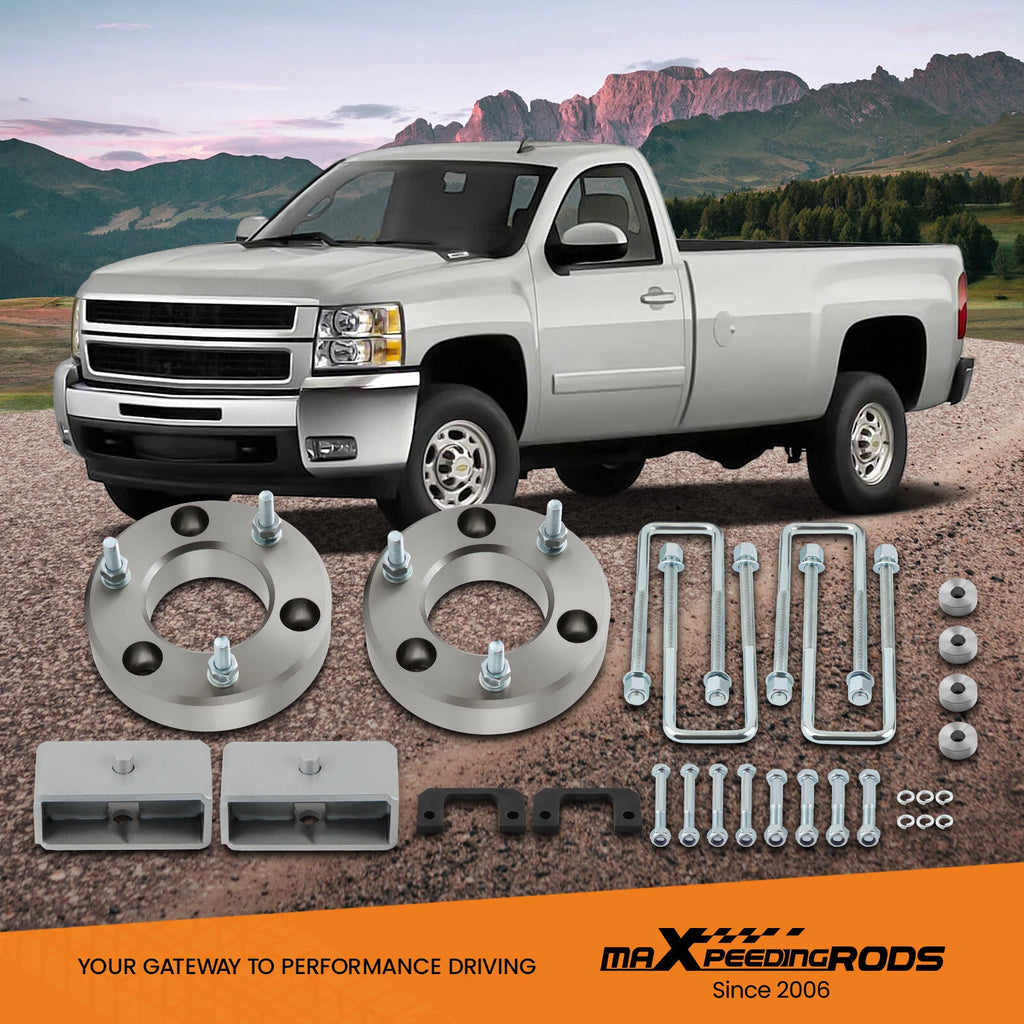 3 Inch Front 2 Inch Rear Lift Kit for GMC Sierra, Chevy Silverado 1500 (2007–2020)