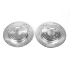 Set of 2 Powerstop Brake Discs for Audi A4 Quattro