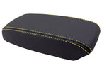 Leather Console Lid Armrest Cover for Acura Integra (1994–2001) Yellow Stitch