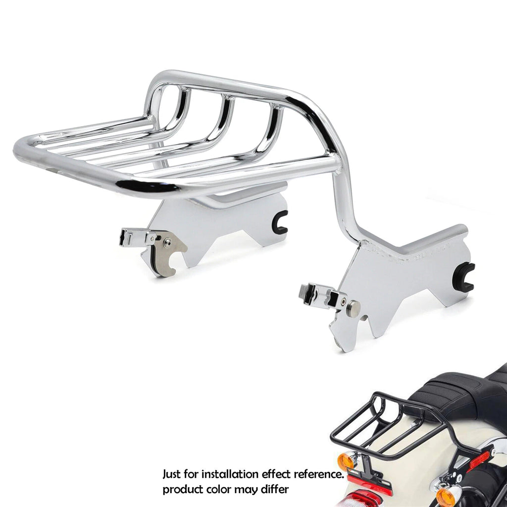 Chrome Luggage Rack for Harley FLDE FLHC FLHCS FLSL FXBB (2018–2023)